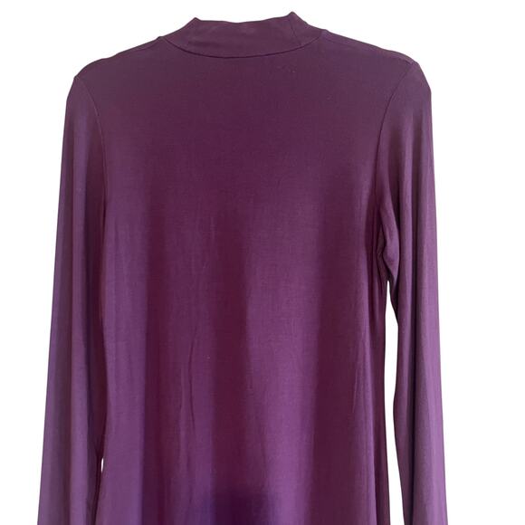 Vince Mock Neck Long Sleeve Mini Dress Purple Size Small - Picture 5 of 8